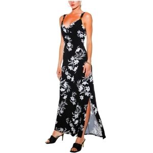 White House Black Market Black and White Floral Maxi Dress
